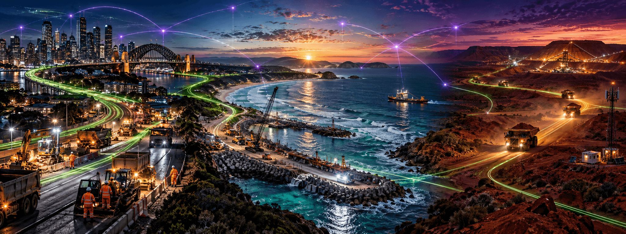Connected plant hire service environments across Australian Capital Territory